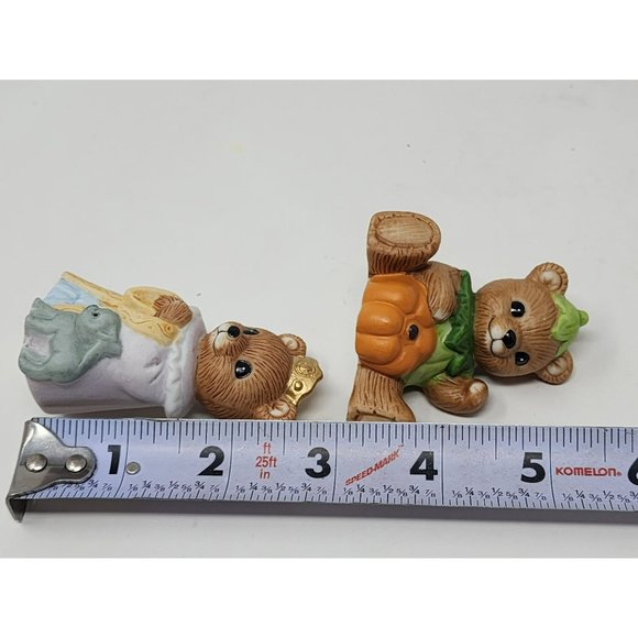 Vintage New Old Stock Homco‎ Bears Fall/Halloween 4 Piece Miniature Figurines - Picture 12 of 12